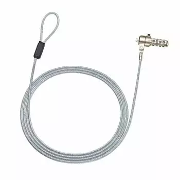 Sanwa Supply Dial Security Wire Lock Noble Wedge Длина провода Диаметр (для слота) 2м/Провод 4,4мм SLE-36S