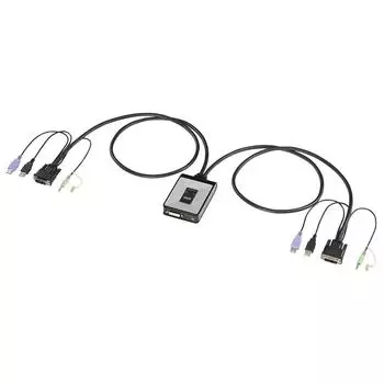 Sanwa Supply Display Emulation Совместимый DVI ПК Автоматический коммутатор (21) SW-KVM2DUN