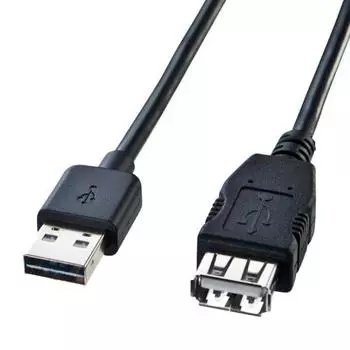 Sanwa Supply Double-sided USB extension cable (A-A female) 3m Black KU-REN3