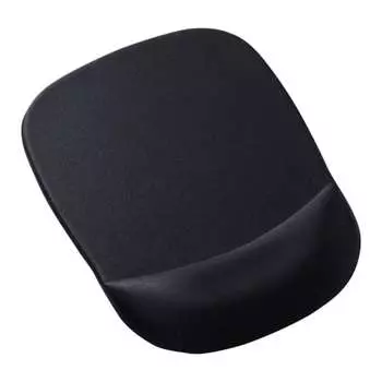 Sanwa Supply Mouse Pad with Memory Foam Wrist Rest (Black) MPD-MU1NBK2