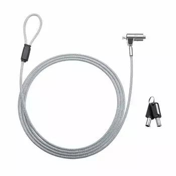 Sanwa Supply nano-совместимый проволочный цилиндровый замок безопасности SLE-38S серебряный