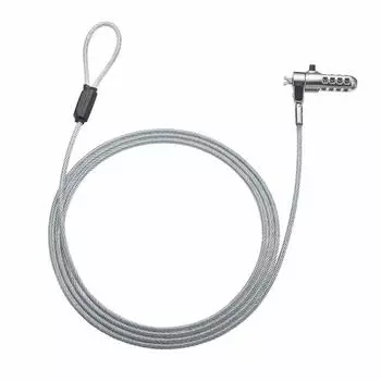 Sanwa Supply nano-совместимый замок безопасности с проводом/циферблатом SLE-40S серебряный