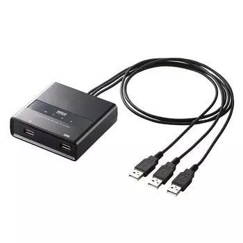 Sanwa Supply ПК-переключатель для клавиатуры и мыши (31) SW-KM3UU чёрный