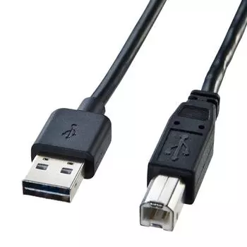 Sanwa Supply USB-кабель, который можно вставлять с обеих сторон, 5 м, черный (стандарт АВ) КУ-Р5 чёрный