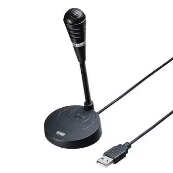 Sanwa поставляет USB-микрофон однонаправленный, отдельно стоящий, тип MM-MCU03BK чёрный