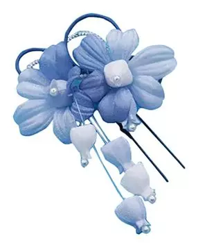 Sanwai Shoji Аксессуары для волос Клематис Синий Заколка Свадебный Официальный Цветок Сделано в Японии синий