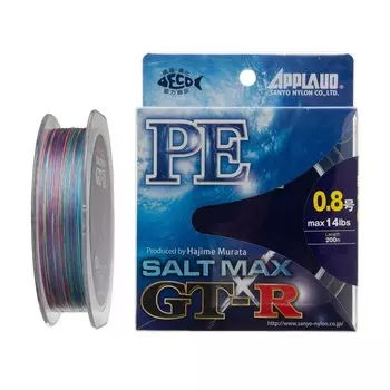 Sanyo Nylon PE Line Upload Salt Max PE 200m 24lb 4 pieces 10m x 5 colors GT-R No. 1.5