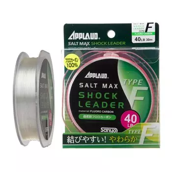 Sanyo Nylon Shock Leader Applied Salt Max Shock Leader Type F Fluorocarbon 30m 70lb Natural Clear