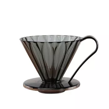 Sanyo Sangyo CAFEC Tritan Flower Dripper CUP4 for Cups Black 2~4 TFD-4BK