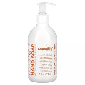 Sapadilla, Lovely Liquid, Hand Soap, Grapefruit + Bergamot, 12 fl oz (354 ml)