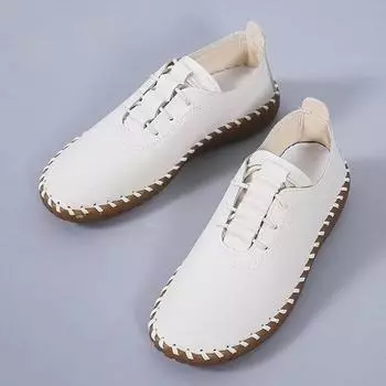 Сапатильи-де-депорте с платформой для женщин, мокасины-планос-де-куэро с кордонами, неофициальные, Примавера, 36