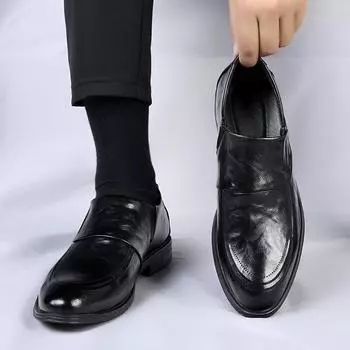 Sapato Social Masculino Мужская модная обувь из коровьей кожи Мужская деловая обувь Повседневная кожаная обувь Классическая обувь Мужская обувь Свадебная обувь 38 коричневый