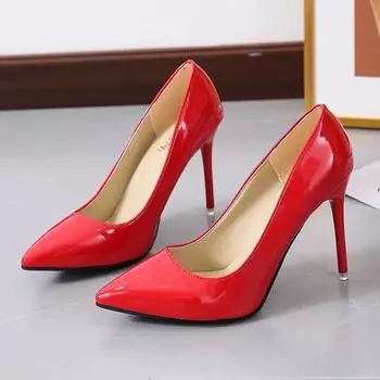 Сапатос де такон альто де чароль для женщин, кальсадо де бода, пунта эстреча, сексуальный, однотонный цвет, высокий 44 44