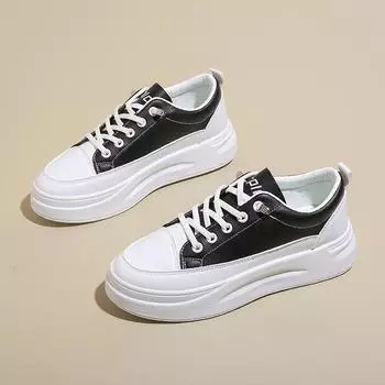 Sapatos Femininos Small White Shoes Women Leather Casual Shoes Autumn Classic Breathable Comfortable Sneakers Student Board Shoe 35