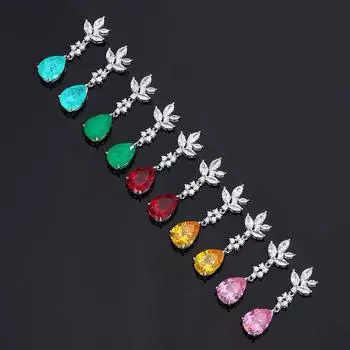 Сапфир Параиба, имитация рубина для доставки ювелирных изделий, длинный изумруд.