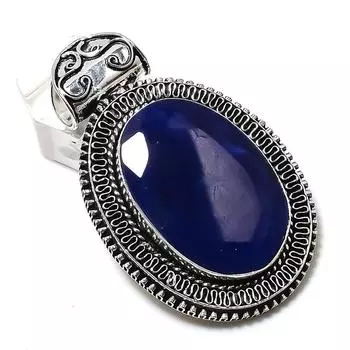 Ювелирная подвеска из натурального серебра 925 пробы с сапфиром 2,29 дюйма l4W85