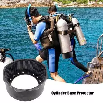 Сапог для акваланга с плоским дном, резиновый сапог для акваланга, аксессуары для дайвинга для газового баллона объемом 12 л чёрный