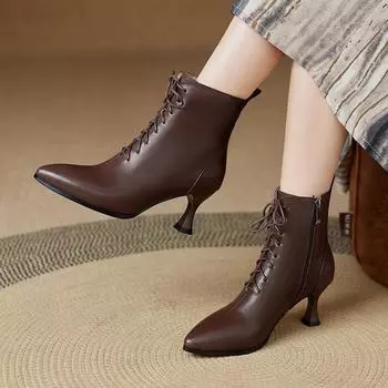 Сапоги для наездников Кожаные сапоги Модные сапоги Ботильоны 34 чёрный