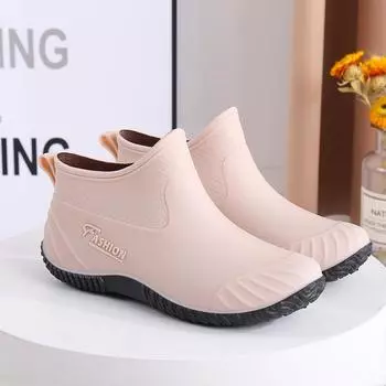 Сапоги для отдыха на открытом воздухе, водонепроницаемые, противоскользящие, прочные, женские, однотонные, садовая обувь, сапоги для отдыха на открытом воздухе 40 чёрный