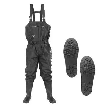 Сапоги для рыбалки Umibozu Waders с внутренней сеткой из радиального нейлона 5 размеров XL [Umibozu] (Радиальный/Нейлон, (27~27,5см)) чёрный