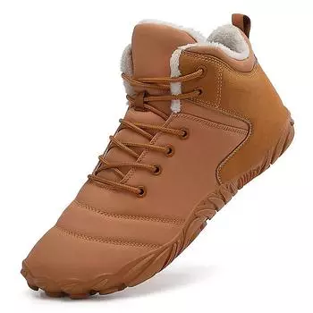 Сапоги для снегоходов, мужские зимние ботинки, нескользящие, бархатные, теплые, на толстой подошве, босые, с пятью пальцами, повседневные, хлопковые, мужские туфли 36