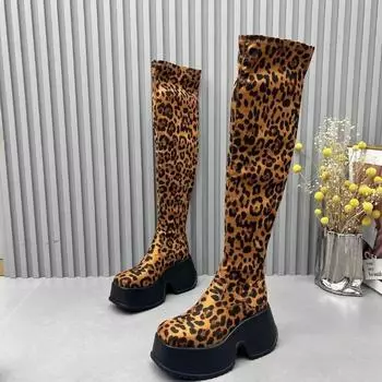 Сапоги для женщин, износостойкие, модные, зимние, новые, нескользящие, 2024, высококачественные, с молнией сзади, женские, выше колена, сапоги Botines Mujer 35 хаки