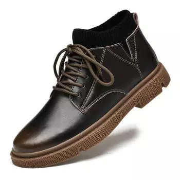 Сапоги из натуральной кожи ручной работы. Мужская обувь. Удобные ботильоны для мужчин. Повседневная обувь. 38 чёрный