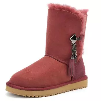 Сапоги из натуральной овчины с натуральным мехом, новые туфли для женщин, зимние женские сапоги из натурального меха 100% шерсти, фирменные сапоги для женщин 34 темно-синий