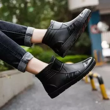 Сапоги из непромокаемой ткани для мужчин, мокасины, мужская обувь, водонепроницаемая, устойчивая, для рыбалки, 2024, удобная, для сада, воды, дешевая резина, резиновые сапоги для работы 39