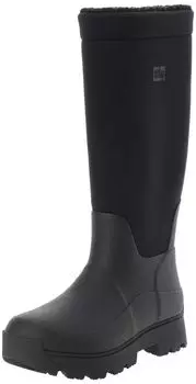 Сапоги из непромокаемой ткани WONDERWELLY ATB RAIN BOOTS Black [FitFlop] ROLL-DOWN НА ФЛИСОВОЙ ПОДКЛАДКЕ чёрный