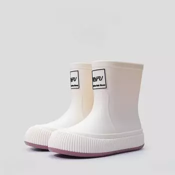 Сапоги из непромокаемой ткани женские противоскользящие трендовые легкие мягкие дождевые туфли для рыбалки на толстой подошве водонепроницаемые туфли модные удобные 36-37 розовый