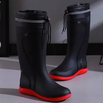 Сапоги мужские резиновые сапоги высокого качества, новые мужские туфли, водонепроницаемые и нескользящие, для взрослых, для городской дешевой работы 36
