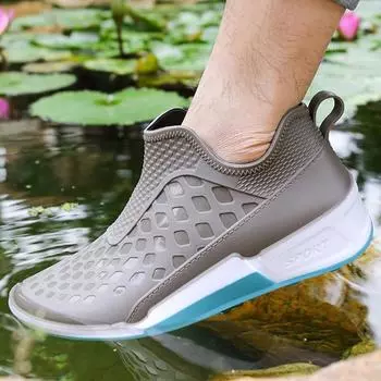 Сапоги мужские резиновые водонепроницаемые рабочие легкие резиновые сапоги до щиколотки модные резиновые сапоги для рыбалки кухонная обувь размер 39-44 44