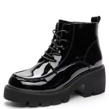 Сапоги на толстом каблуке из натуральной кожи, повседневные, модные, интернет-знаменитости, горячий стиль, трендовые сапоги, женские короткие сапоги в британском стиле 34 бежевый