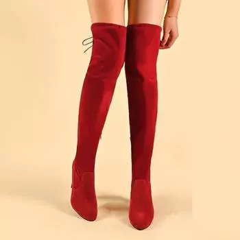 Сапоги-носки на высоком каблуке с острым носком, выше колена, зимняя женская обувь на распродаже 2024 года, новые фирменные однотонные лаконичные женские сапоги на молнии 36 чёрный