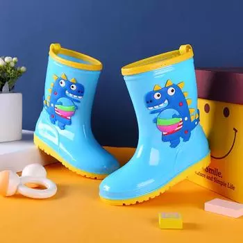 «Сапоги резиновые средней высоты Dinosaur Kids для мальчиков и девочек» 250: Fits 24cm Foot Length