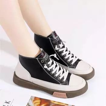 Сапоги Sumer Middleboots Luxury Women Loafers Vulcanize White Woman Sneakers Flat Women s Shoes Sports Universal Brand 35