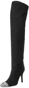 Сапоги Twelve Knee High Boots Hairy Accent Knee High Boots 102505 Black Nubuck [Seven Thirty]