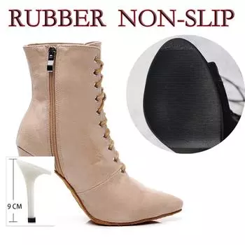 Сапоги женские вечерние, пикантные на шпильках, обувь на высоком каблуке, женская обувь для латинских танцев, туфли на каблуках для латинских танцев, бальные танцы 35