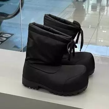 Сапоги женские зимние новые женские сапоги на платформе женские туфли меховые теплые туфли женские плюшевые повседневные зимние женские сапоги Botas Mujer 35 чёрный