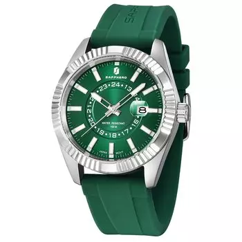 SAPPHERO Watch Simple Stylish 100m Water Resistant Analog Quartz Casual Business Watch Date Display Lightweight Popular Work Study Silica Gel Bracelet
