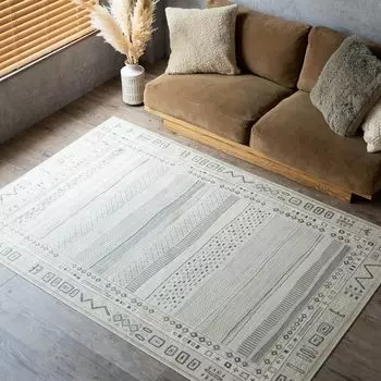 Саян Саян Gabe Pattern Ковер Royal Palace 14692 195x195 2 Татами Бежевый Тонкий бежевый