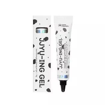 SARA FRIENDS 3D Embo Glitter Nail Drawing Art Tube Jjyu-ing Gel 10g 01 Black Chip