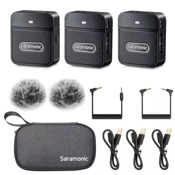 Saramonic BLINK100 B2 беспроводной микрофон штыревой микрофон 50M передача двухканальный шум автоматический ультра мини 10 часов непрерывной работы разъем для