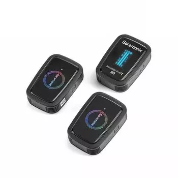Saramonic Saramonic Микро Беспроводная Микрофонная Система с RGB Подсветкой 2.1 Черный Петличный Микрофон В Комплекте 2.4 ГГц Эффекты, Передатчики, Приемник,