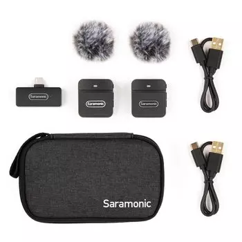 Saramonic wireless microphone system 1 output terminal Black 2.4G ultra-compact (2 transmitters, USB-C receiver) Blink100-B6