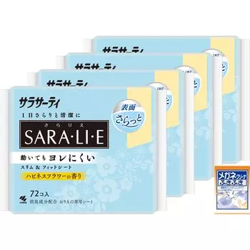 Sarasaati Happiness Flower scent 72 pieces x 4 pieces Vaginal discharge sheet Keeps you dry and comfortable all day long get loose even when you move
