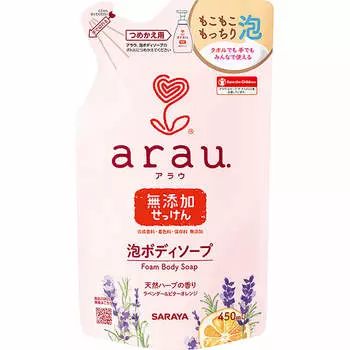 САРАЯ АРАУ. Arau Foaming Body Soap Refill 450 мл Для сухой/чувствительной кожи После мытья тщательно сполосните. Сухая/чувствительная кожа