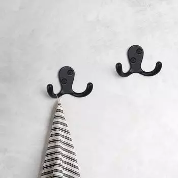 SARIHOSY 8 шт. настенных крючков, крючок для ванной, крючок для полотенец для кухни, спальни, матовый черный настенный крючок для ключей, декоративный крючок