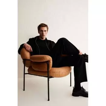 Саржевая куртка HM Regular Fit, черная
